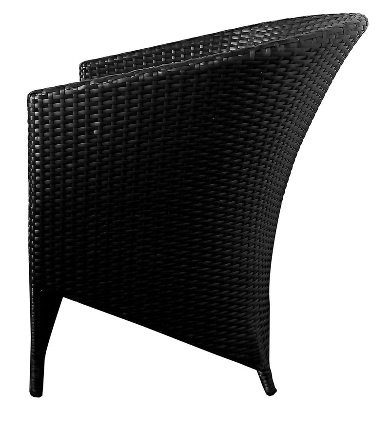 Daksh Outdoor Patio Seating Set 4 Chairs and 1 Table Set (Black)