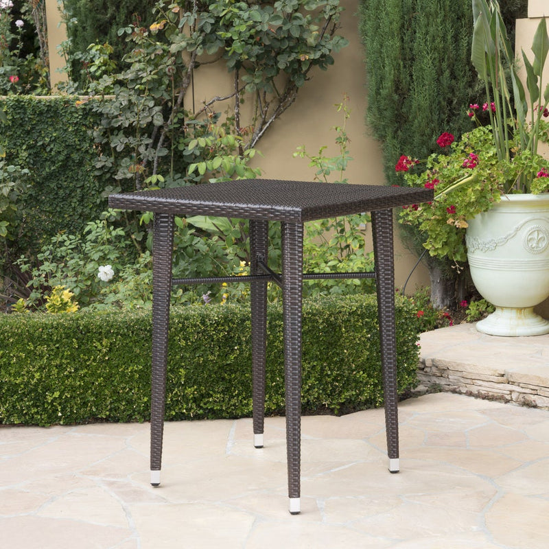 Billy Outdoor Patio Bar Sets 4 Chairs and 1 Table (Brown)