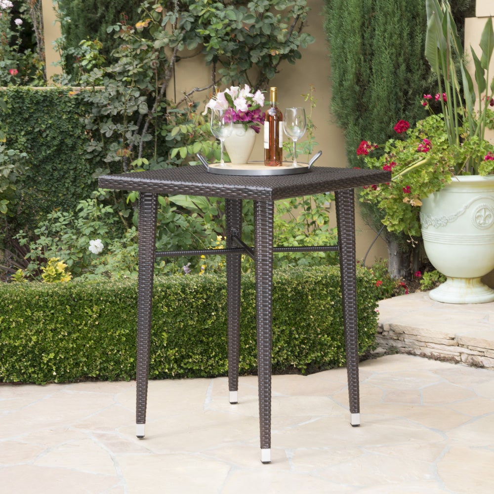Billy Outdoor Patio Bar Sets 4 Chairs and 1 Table (Brown)