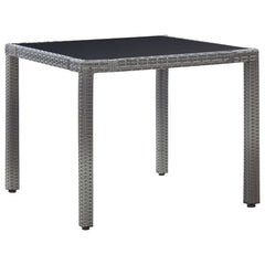 Elda Outdoor Patio Dining Set 4 Chairs and 1 Table (Gray)