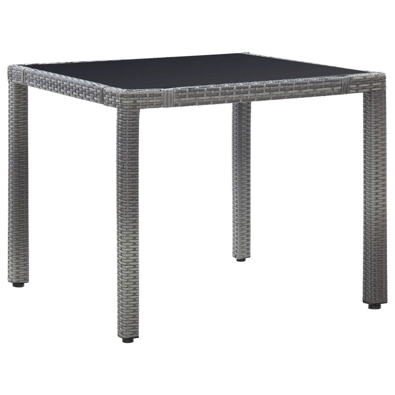 Elda Outdoor Patio Dining Set 4 Chairs and 1 Table (Gray)