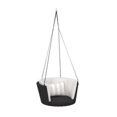 Leone Single Seater Hanging Swing Without Stand For Balcony , Garden Swing (Black)