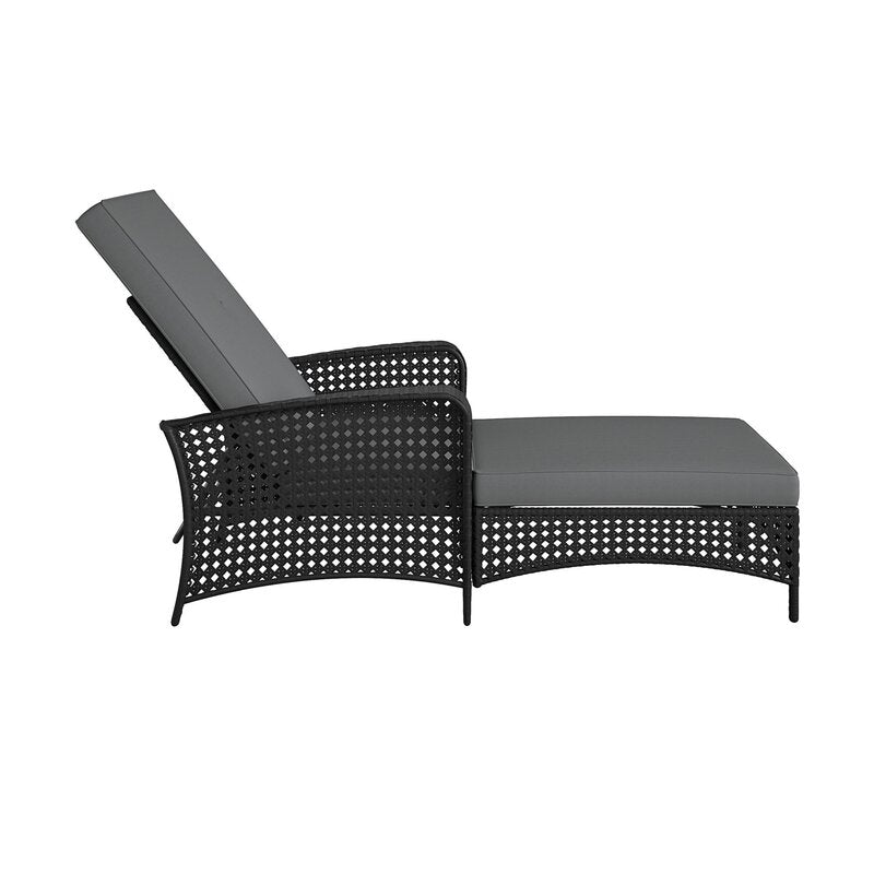 Atto Outdoor Swimming Poolside Lounger (Black)