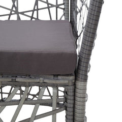 Elda Outdoor Patio Dining Set 4 Chairs and 1 Table (Gray)