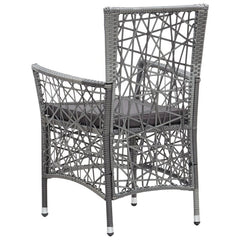 Elda Outdoor Patio Dining Set 4 Chairs and 1 Table (Gray)
