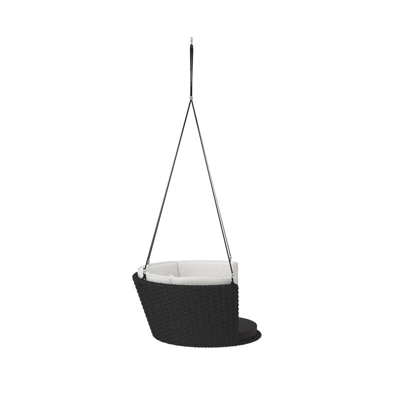 Leone Single Seater Hanging Swing Without Stand For Balcony , Garden Swing (Black)