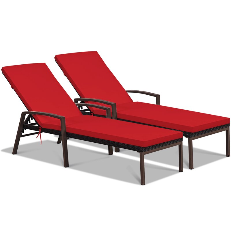 Faro Outdoor Swimming Poolside Lounger Set of 2 (Black)