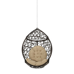 Bruno Single Seater Hanging Swing Without Stand For Balcony , Garden Swing (Dark Brown)