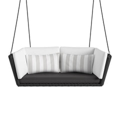 Benigno Double Seater Hanging Swing Without Stand For Balcony , Garden Swing (Black)
