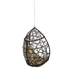 Bruno Single Seater Hanging Swing Without Stand For Balcony , Garden Swing (Dark Brown)