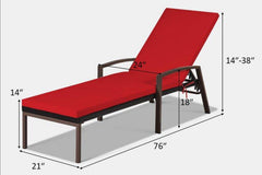Faro Outdoor Swimming Poolside Lounger Set of 2 (Black)