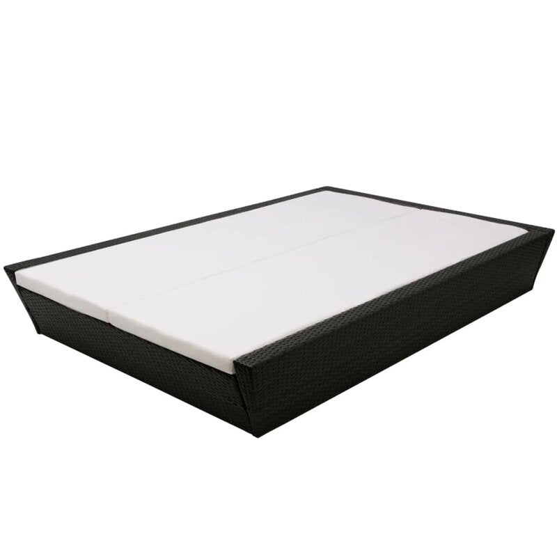 Adalberto Outdoor Poolside Sunbed With Cushion Daybed (Black/Brown)