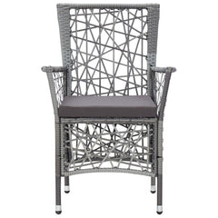 Elda Outdoor Patio Dining Set 4 Chairs and 1 Table (Gray)
