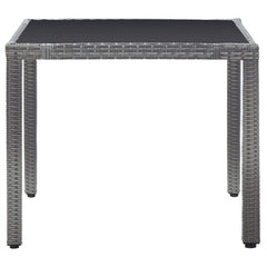 Elda Outdoor Patio Dining Set 4 Chairs and 1 Table (Gray)