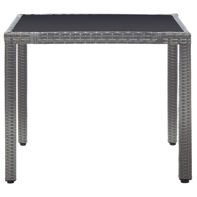 Elda Outdoor Patio Dining Set 4 Chairs and 1 Table (Gray)