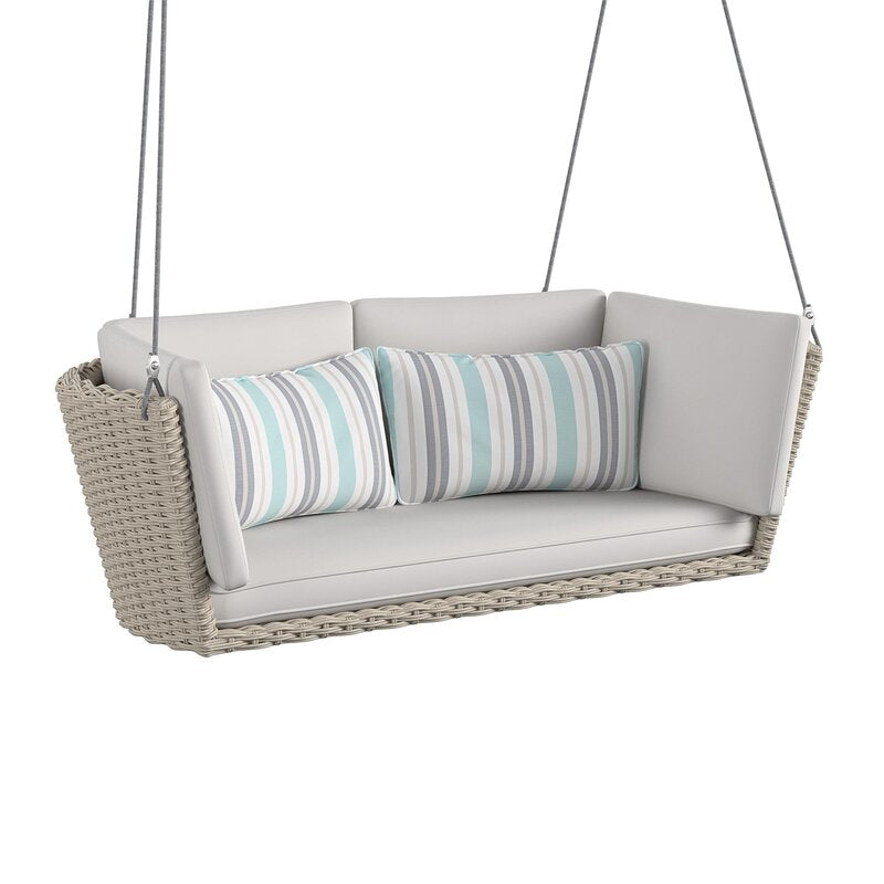 Sebastiano Double Seater Hanging Swing Without Stand For Balcony , Garden Swing (Cream)