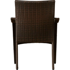 Angelo Outdoor Patio Dining Set 4 Chairs and 1 Table (Brown)