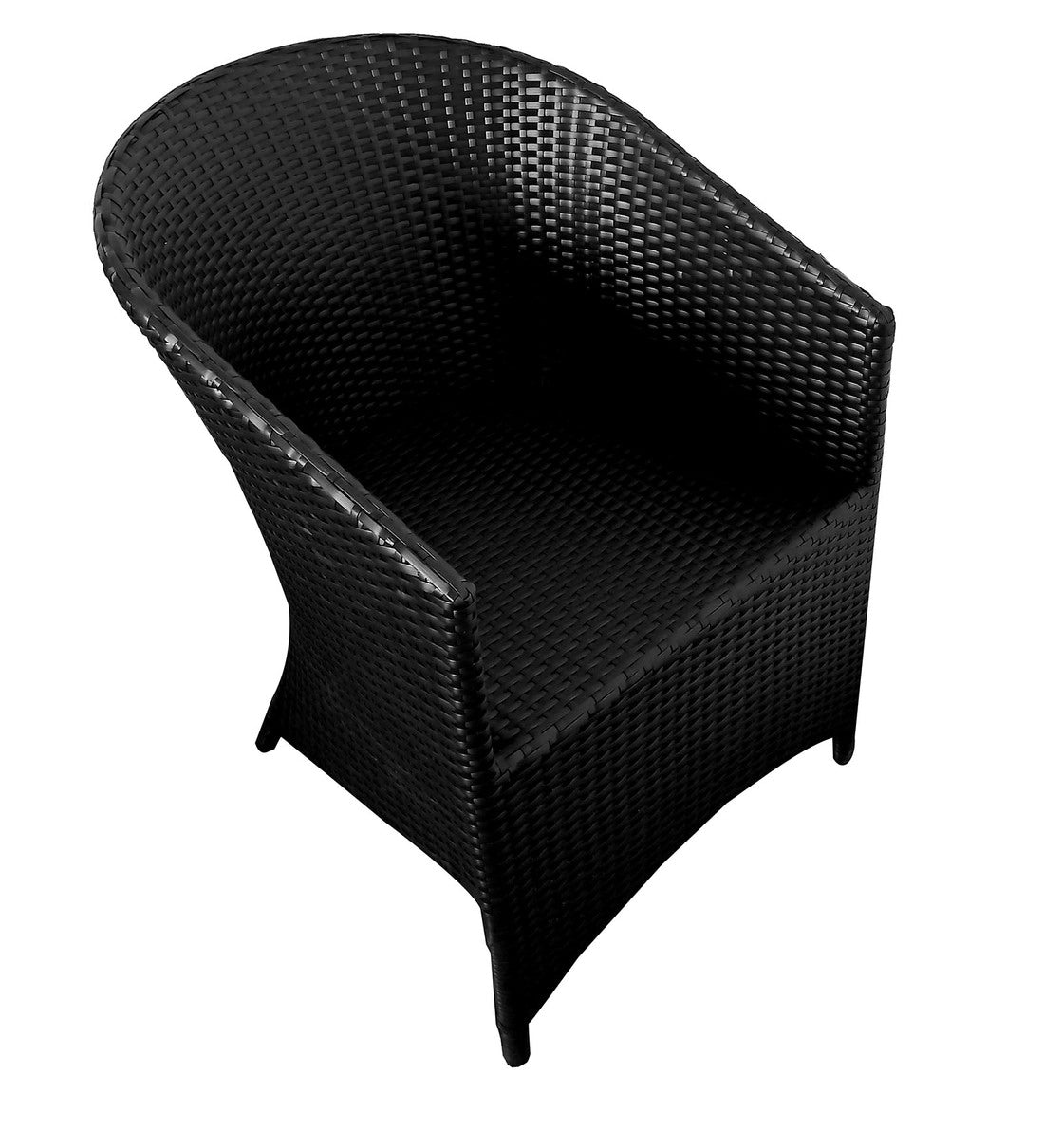 Eka Outdoor Patio Seating Set 2 Chairs and 1 Table Set (Black)