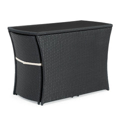 Pru Outdoor Patio Seating Set 2 Chairs and 1 Table Set (Black)