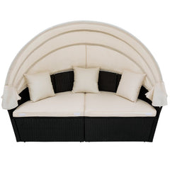 Boni Outdoor Poolside Sunbed With Cushion Daybed (Black)