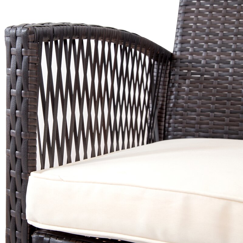 Trevisan Outdoor Sofa Set 2 Seater , 2 Single seater and 1 Center Table (Brown + White)