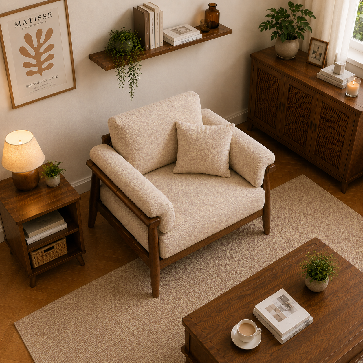 Mamta Milano Luxury Italian 1 Seater Sofa