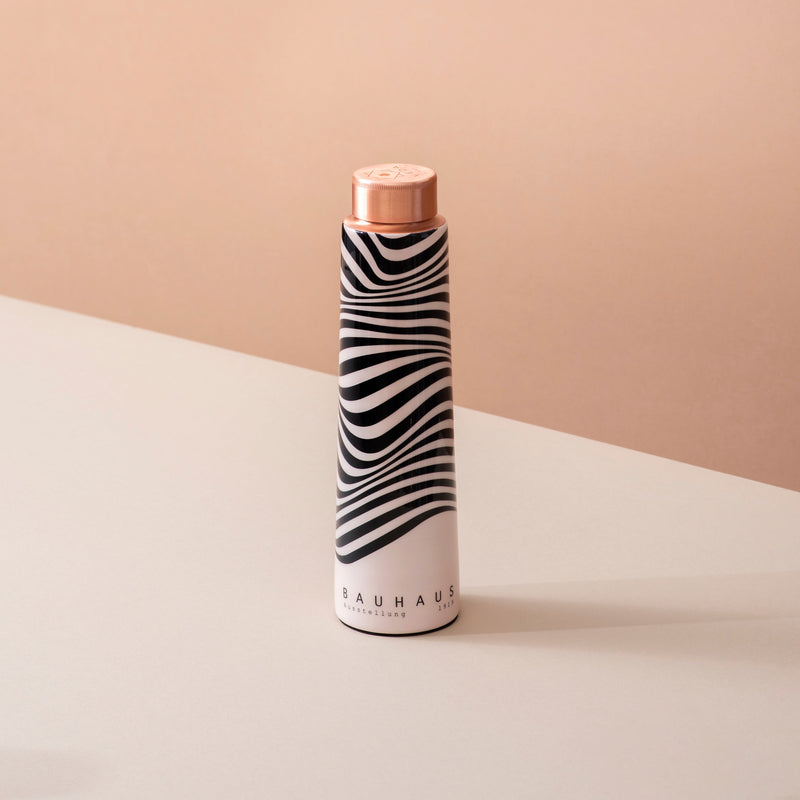Handcrafted Pure Copper Water Bottle with Print