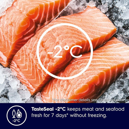 Electrolux UltimateTaste 300 341 Litres 2 Star Frost Free Double Door Refrigerator with Door Alarm (ETB3700K-H, Glossy Black Steel)