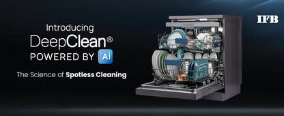 IFB 16 Place Settings with DeepClean® Technology Powered by AI Freestanding Dishwasher (Neptune VX16, Inox Grey, Largest Capacity Washes upto 92 Utensils, 70° Hot Water Wash)