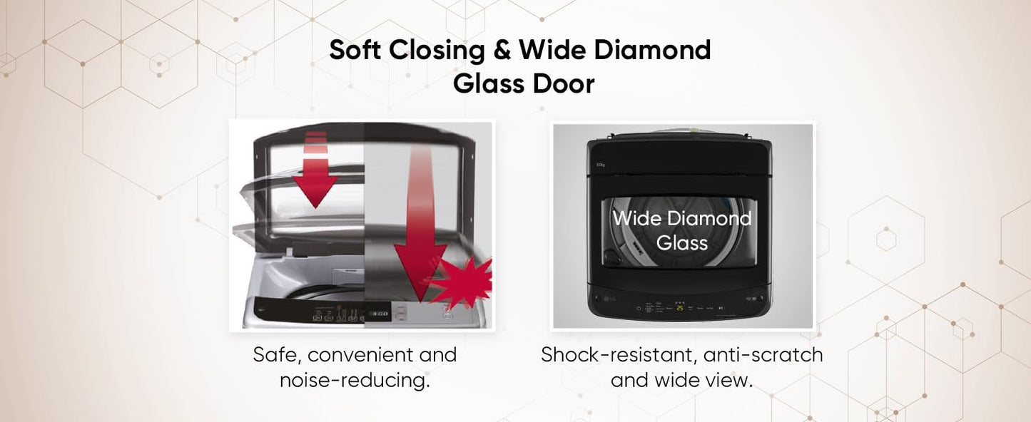 LG Smart Choice, 9 Kg, 5 Star, Smart Inverter Technology, Turbodrum, Fully Automatic Top Load Washing Machine (T90AJMB1Z, Jetspray+, Turbowash, Auto Tub Clean after every wash cycle, Middle Black)