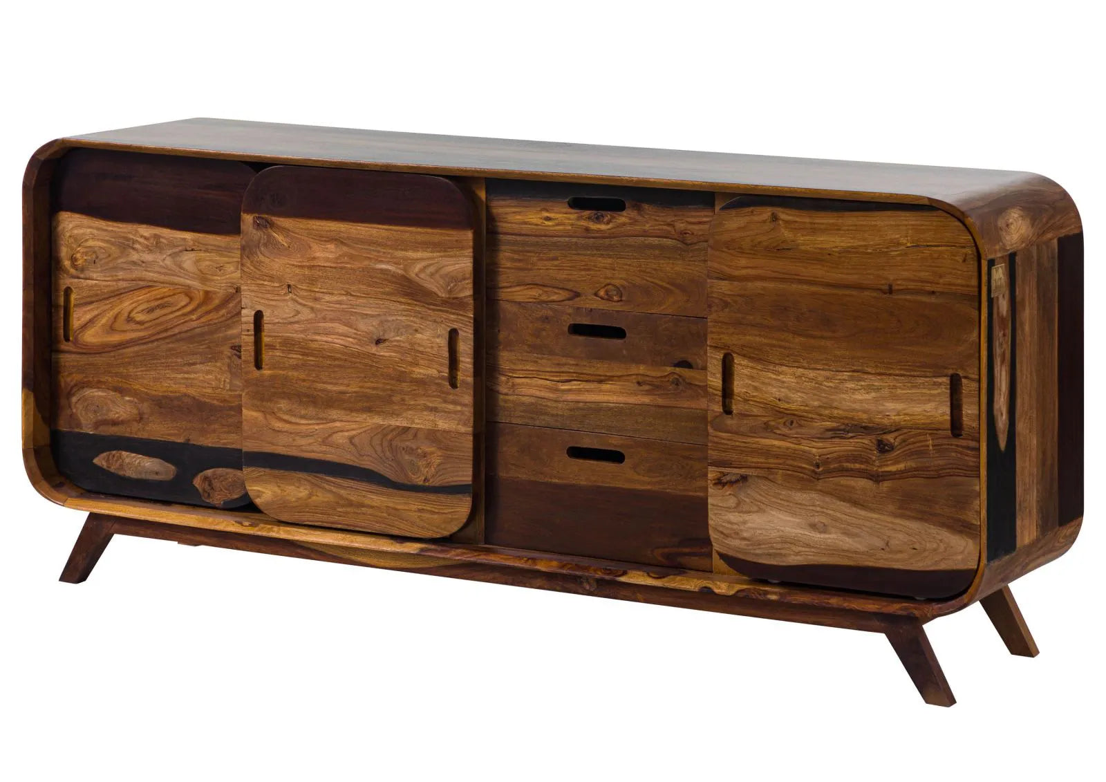 Mid-Century Sheesham Wood Sideboard / Media Console