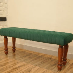 Piccolo Upholstered Bench (Dark Olive Green)