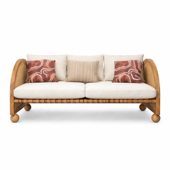 Valencia Rattan 3 Seater Curved  Sofa