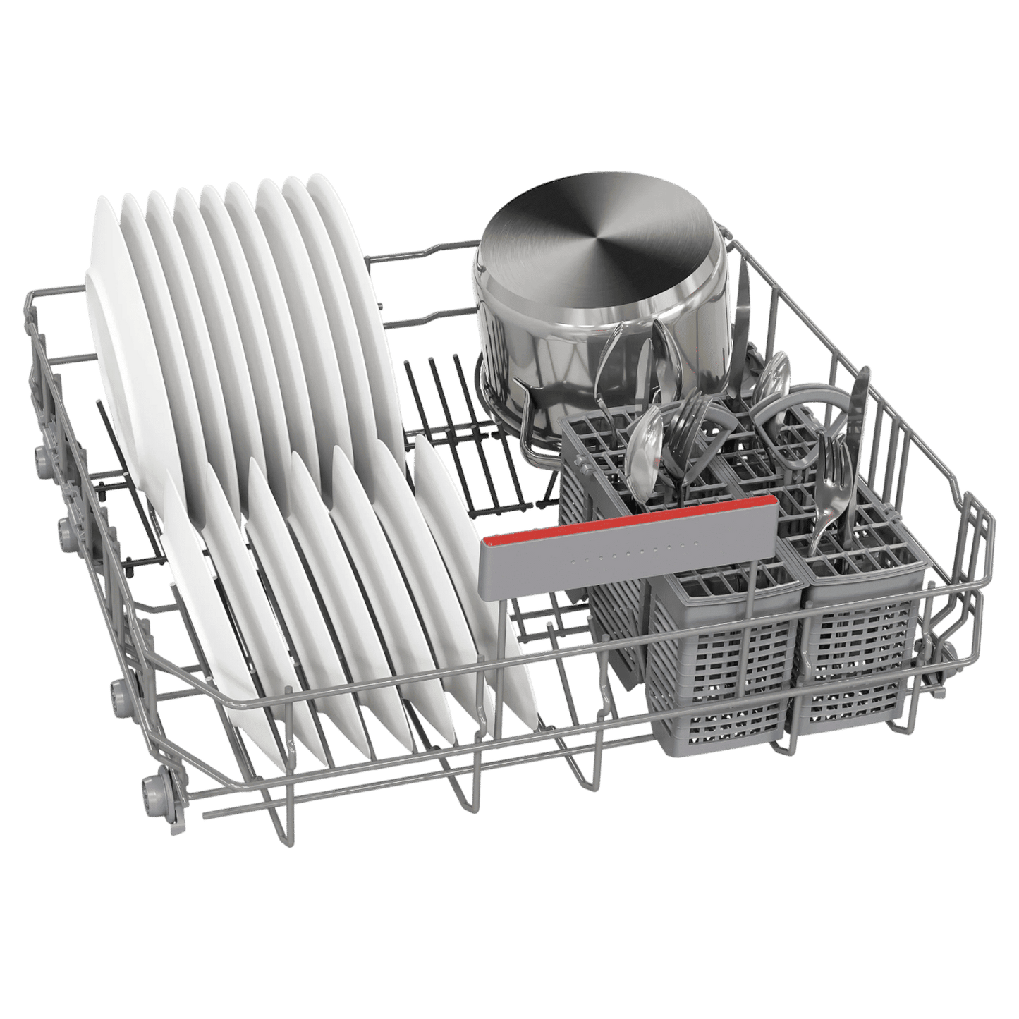 BOSCH Series 6 14 Place Settings Free Standing Dishwasher with Glass Protection Technology (No Pre-rinse Required, Silver)