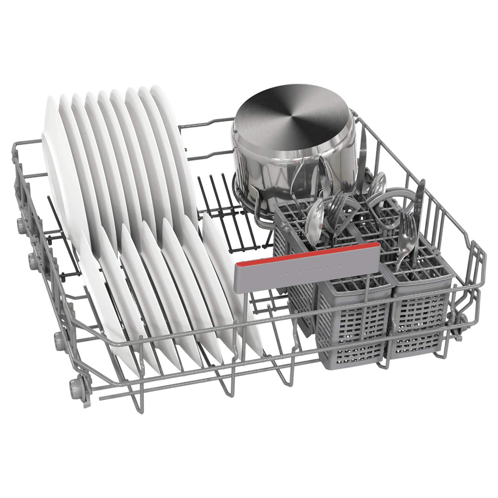 BOSCH Series 6 14 Place Settings Free Standing Dishwasher with Glass Protection Technology (No Pre-rinse Required, Silver)