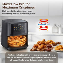 Prestige Crysta Chef Air Fryer 5.5 L + Prestige Nutri-Mate 400W Mixer Grinder, 2 Jars & 3 Lids, Dual Safety Interlock, 1Y Warranty