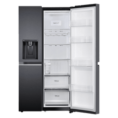 LG 630 Litres 3 Star Frost Free Side by Side Door Smart Wifi Enabled Refrigerator with Multi Air Flow (GL-L257CMC3, Matt Black)
