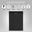 FABER FFSD 6PR 12S Neo Black Free Standing 12 Place Settings Dishwasher