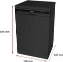 FABER FFSD 6PR 12S Neo Black Free Standing 12 Place Settings Dishwasher