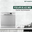 FABER FFSD 6PR 8S ACE INOX Free Standing 8 Place Settings Intensive Kadhai Cleaning| No Pre-rinse Required Dishwasher