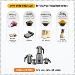 Atomberg Tavi 110V Only for US & Canada Unique Coarse Mode for Silbatta-like Texture 650 W Juicer Mixer Grinder