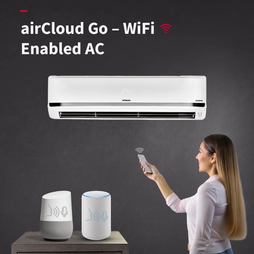 Hitachi 1.5 Ton 4 Star Inverter Heavy Duty Split AC | Wi-Fi Enabled | 100% Copper | ice Clean Technology | 4 Way Swing | Xpandable+ (Yoshi 5700XXL,Y518PCAISL2 | White) 2025 Model
