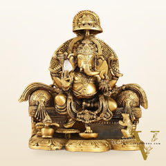 Fine Brass Handcrafted Lord Ganesha Statue 10 inch