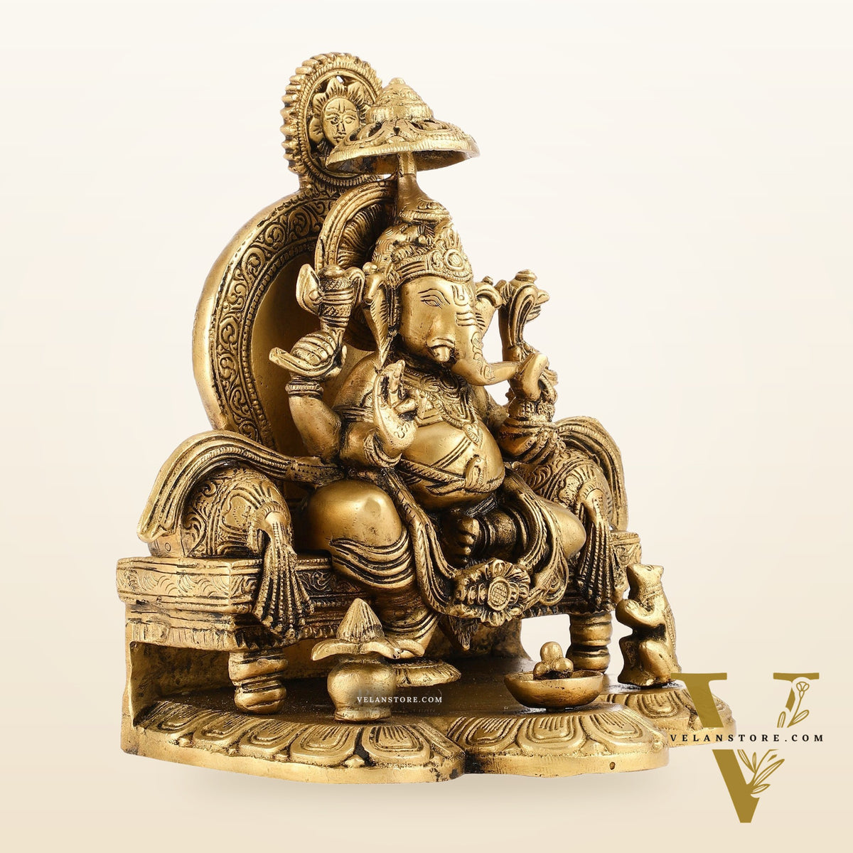 Fine Brass Handcrafted Lord Ganesha Statue 10 inch