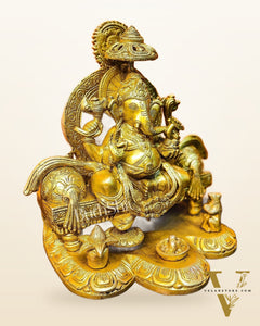 Fine Brass Handcrafted Lord Ganesha Statue - Exquisite Artistry