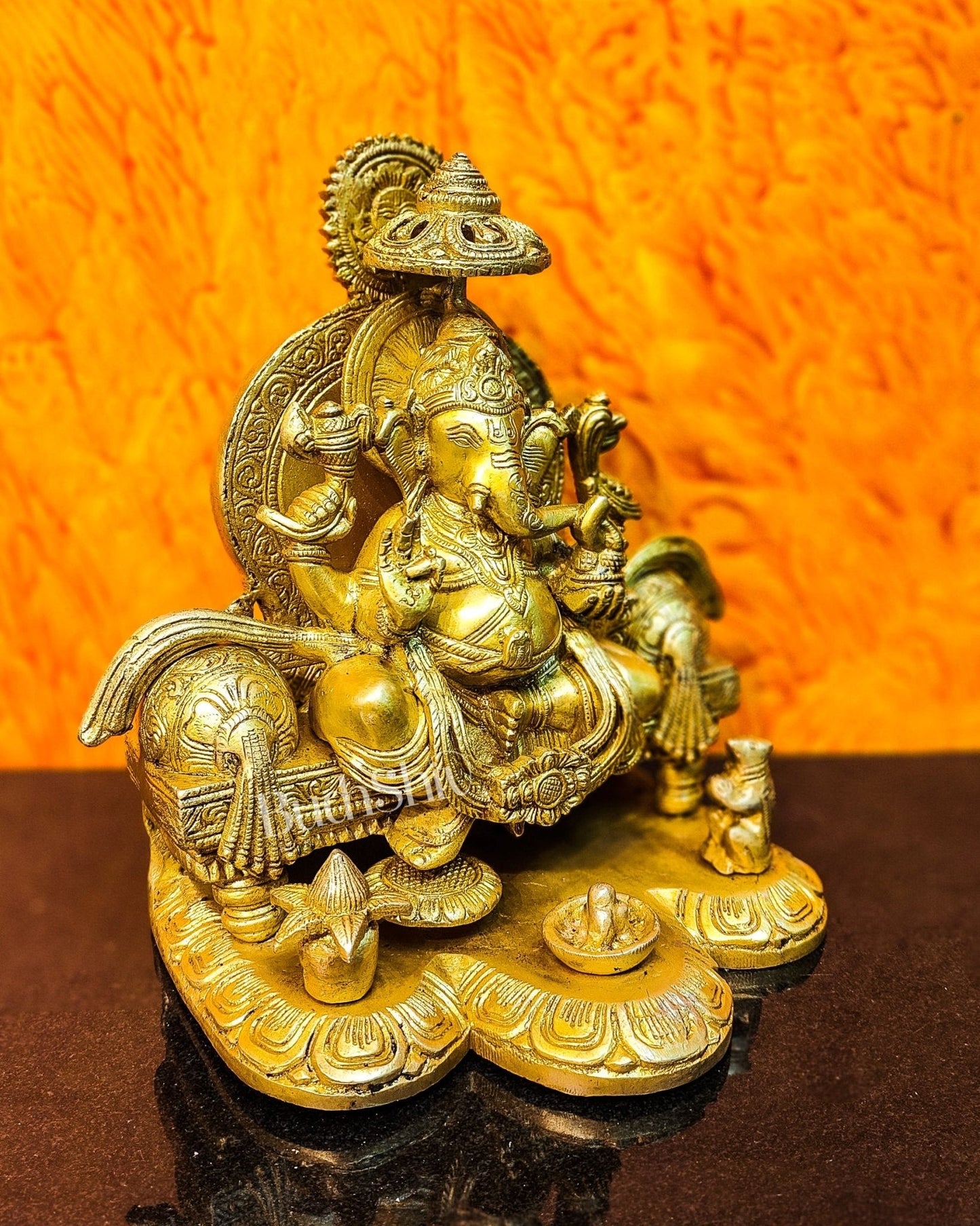 Fine Brass Handcrafted Lord Ganesha Statue - Exquisite Artistry