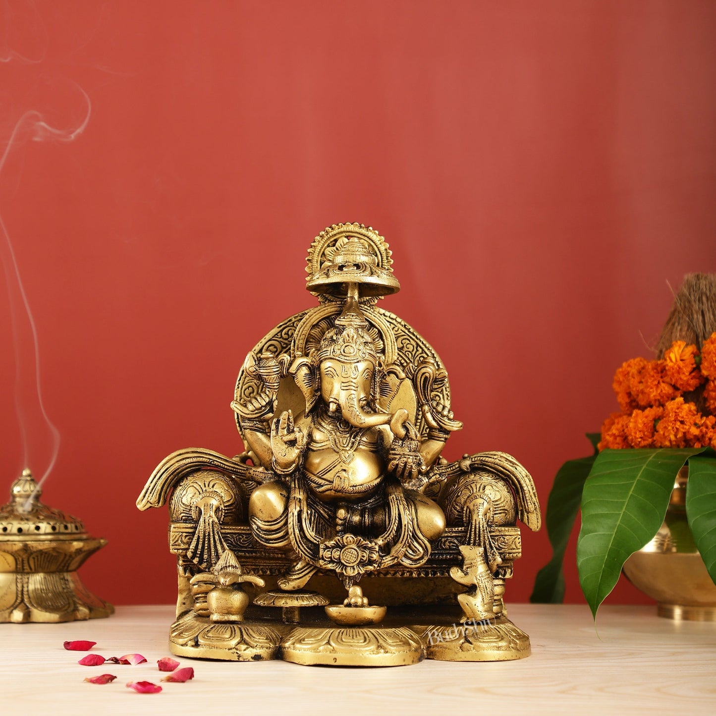 Fine Brass Handcrafted Lord Ganesha Statue 10 inch