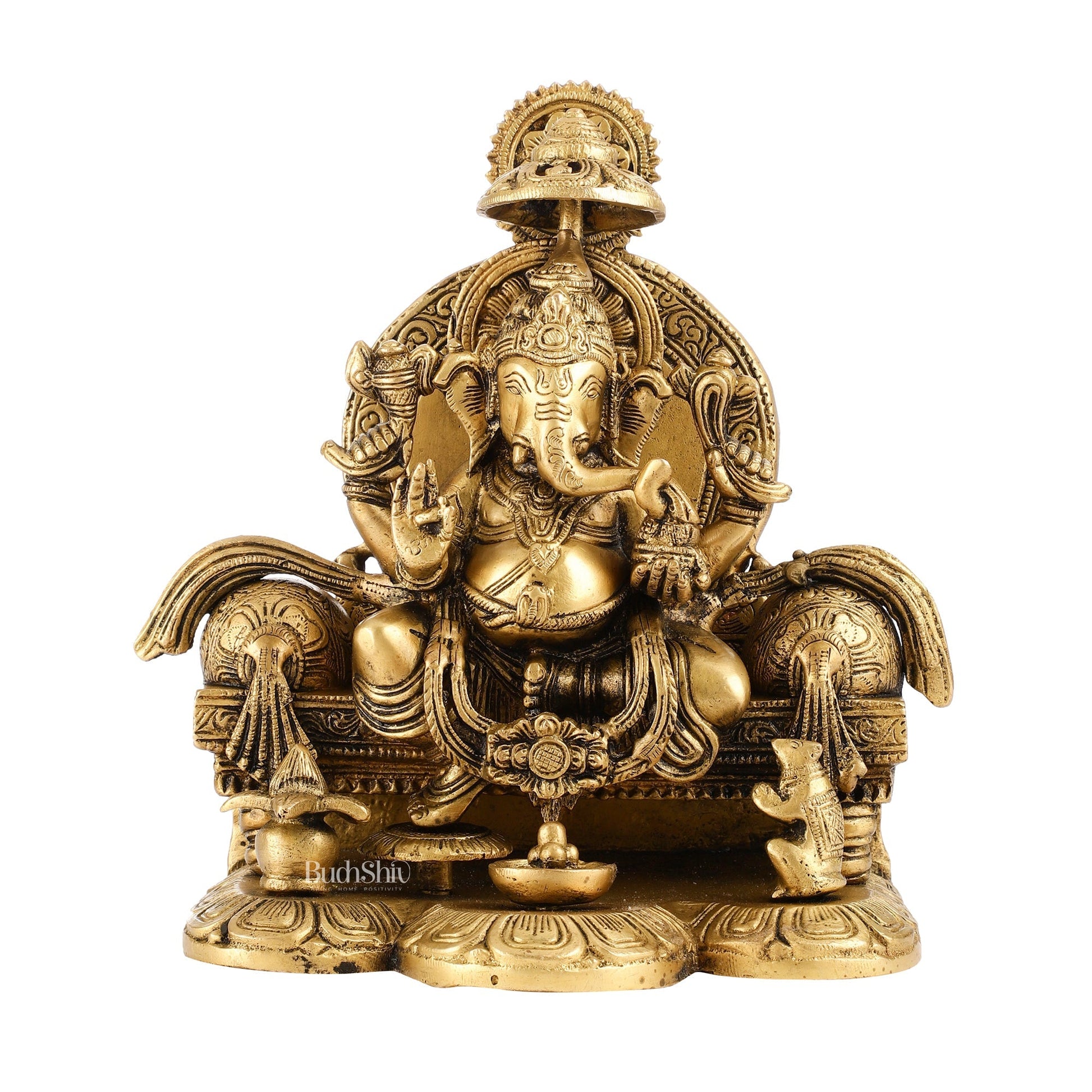 Fine Brass Handcrafted Lord Ganesha Statue 10 inch