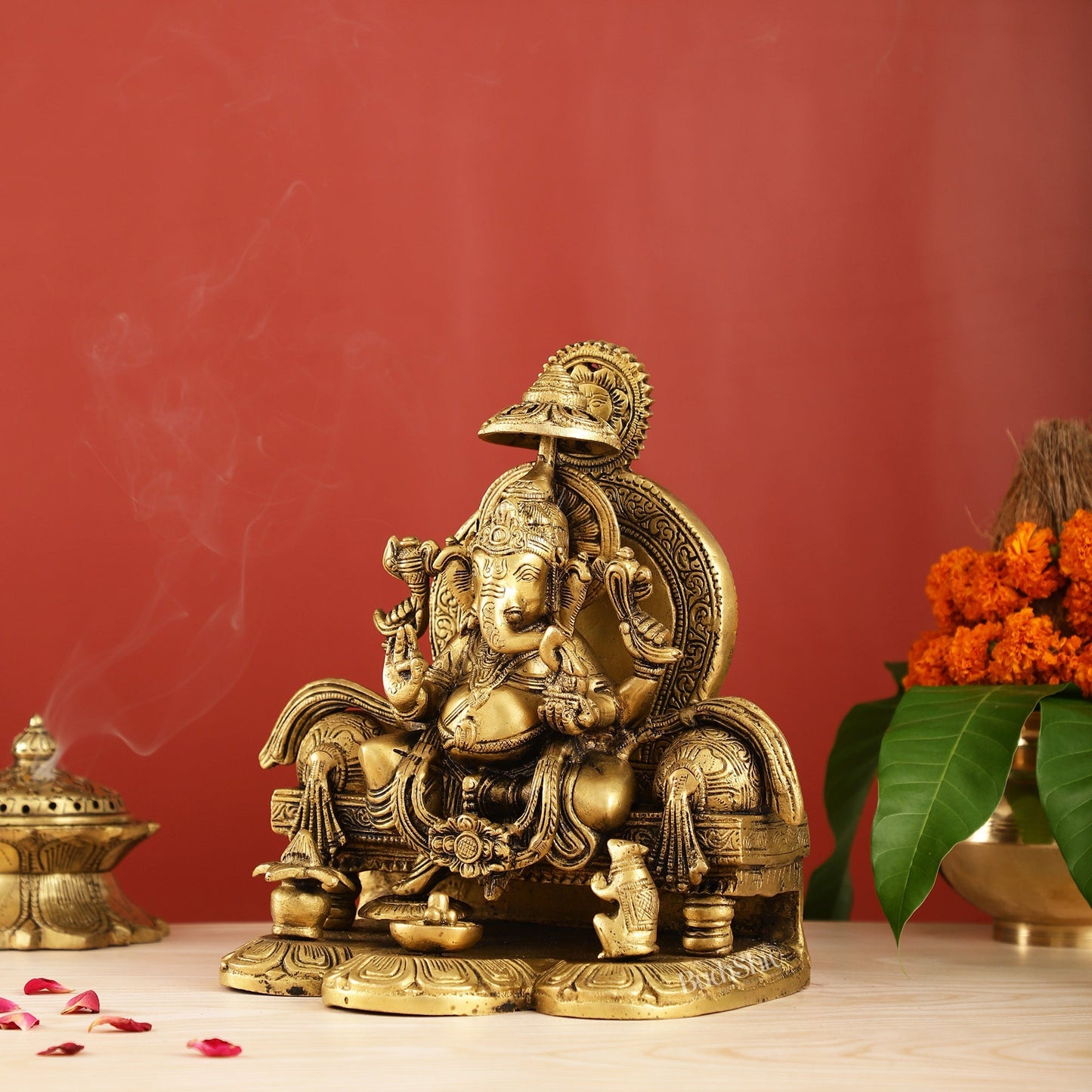 Fine Brass Handcrafted Lord Ganesha Statue 10 inch