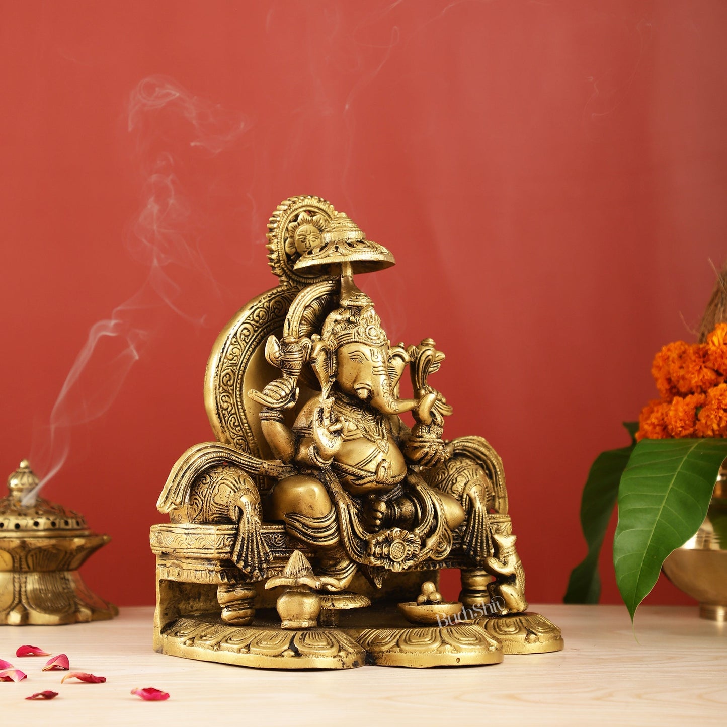 Fine Brass Handcrafted Lord Ganesha Statue 10 inch